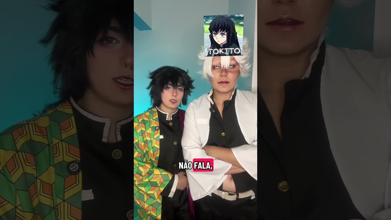 TOMIOKA E SANEMI TIRAM NO FILTRO!! #cosplay #demonslayer #kimetsunoyaiba @Nandalorenzine