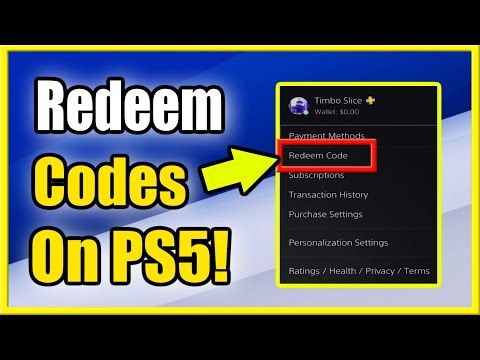 How to redeem a code on PS5