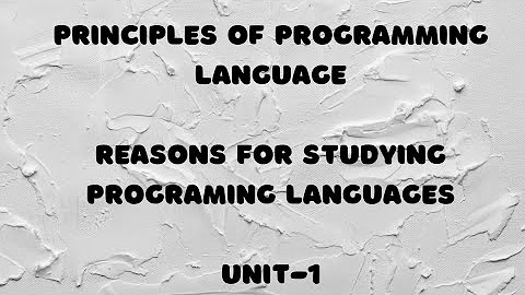 Principles of programming language (PPL) - YouTube
