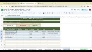 Wedding Planner Google Sheets Tutorial