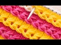 Beautiful pink & yellow knitting pattern 💞 | apply in any project #new#knitting#diy