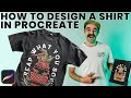 How to make a tshirt design in procreate