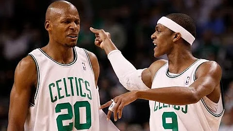 RAJON RONDO AND RAY ALLEN BOXING MATCH IN CELTICS ...
