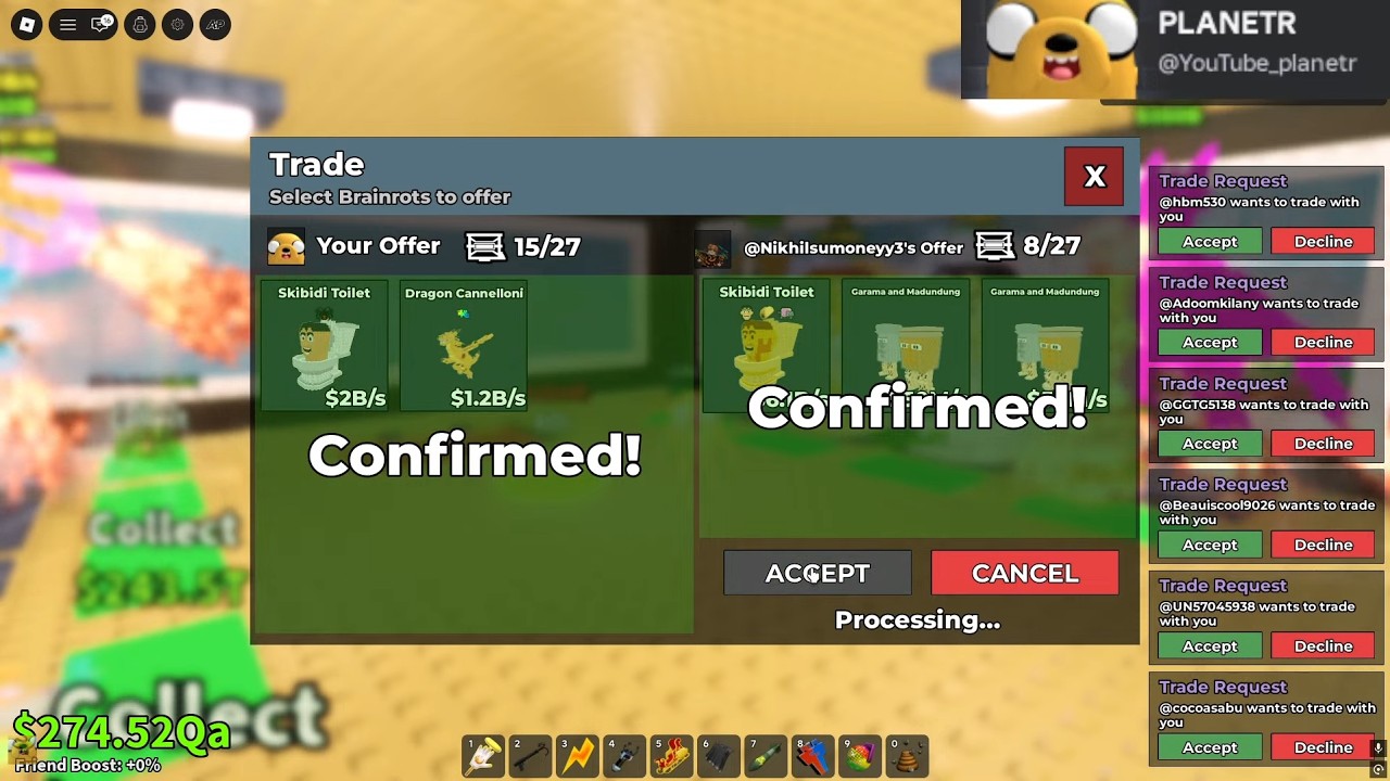 LIVE STEAL A BRAINROT TRADING تريدات ماب السرقه