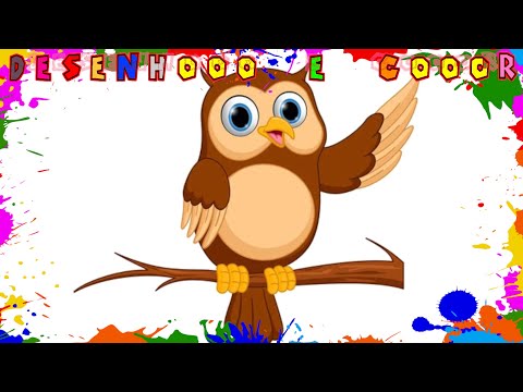 Como Desenhar uma CORUJA | FÁCIL | CORUJINHA | Desenho para Colorir e Imprimir | Desenhooo e Cooor