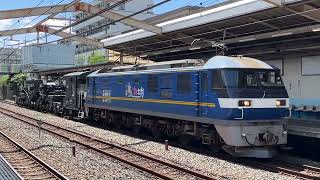 EF210-344号機+ヨ8000+シキ801 特大貨車 隅田川交検入場回送が武蔵野線 東浦和駅を通過 2025.7.20