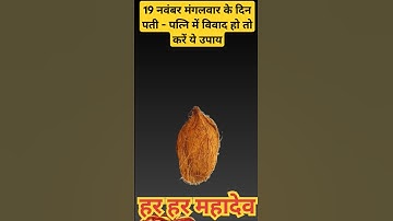 19 नवंबर #मंगलवार के दिन पती - पत्नि में विवाद हो तो करें ये उपाय | #pandit_pradeep_ji_mishra #upay