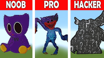 NOOB VS PRO VS HACKER Minecraft Pixel art Huggy Wuggy