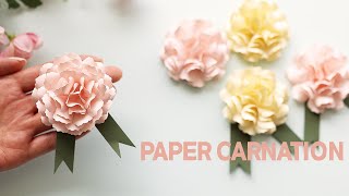 Easy way To Make Carnation Paper flower  DIY  Paper Craft