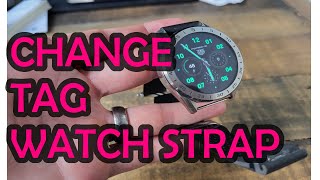 Changing the Tag Heuer rubber watch strap and length.  No Tools.  Less than 2 mins! screenshot 2