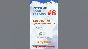 #8 Python code sample. #pythonprogramming #learnpython #python #algorithms