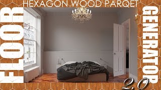 Floor Generator 2.0 - Hexagon Wood Floor - 3DsMax VRay 3.60
