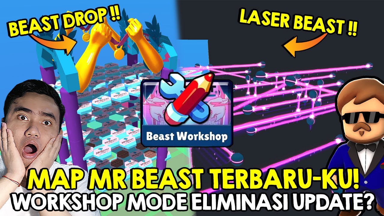 NEW WORKSHOP UPDATE AKU BUAT MAP ELIMINASI MR BEAST HONEY DROP PERTAMA ...
