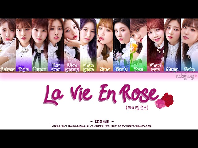 IZ*ONE (아이즈원) – LA VIE EN ROSE (라비앙로즈) (Coded Lyrics Eng