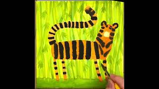 How to Paint a Watercolor Bamboo Tiger!