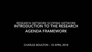 Introduction to the Research Agenda Framework