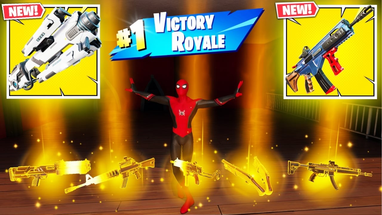 SPIDER-MAN (No Way Home) vs ALL MYTHIC WEAPONS ( FORTNITE CHAPTER 7 SEASON 1)