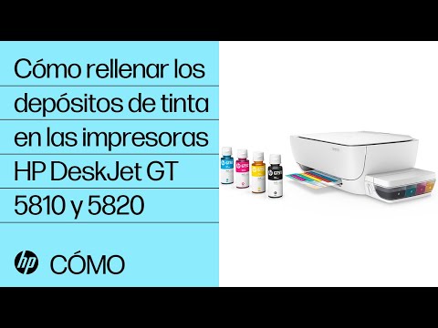 Cómo rellenar los depósitos de tinta en las impresoras HP DeskJet GT 5810 y 5820 | HP Support