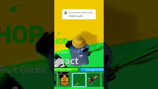 trying code of gacha in blox fruit #roblox #bloxfurit #fruitnames #bloxfruits #comboes #gaming