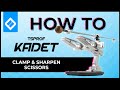 HOW TO: TSPROF KADET CLAMPING AND SHARPENING SCISSORS