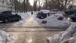 Winter walk in Russia