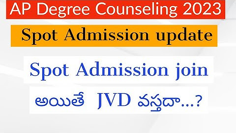 Ap Degree Seat Allotment 2023 || Ap Degree internal sliding || degree spot Admission update