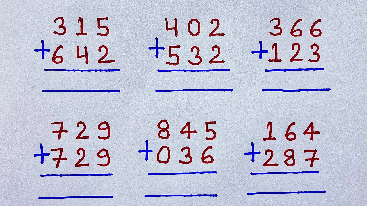 बच्चों के लिए तीन अंको का जोड़ || हासिल वाला जोड़ || Teen anko ka jod | three digit number addition