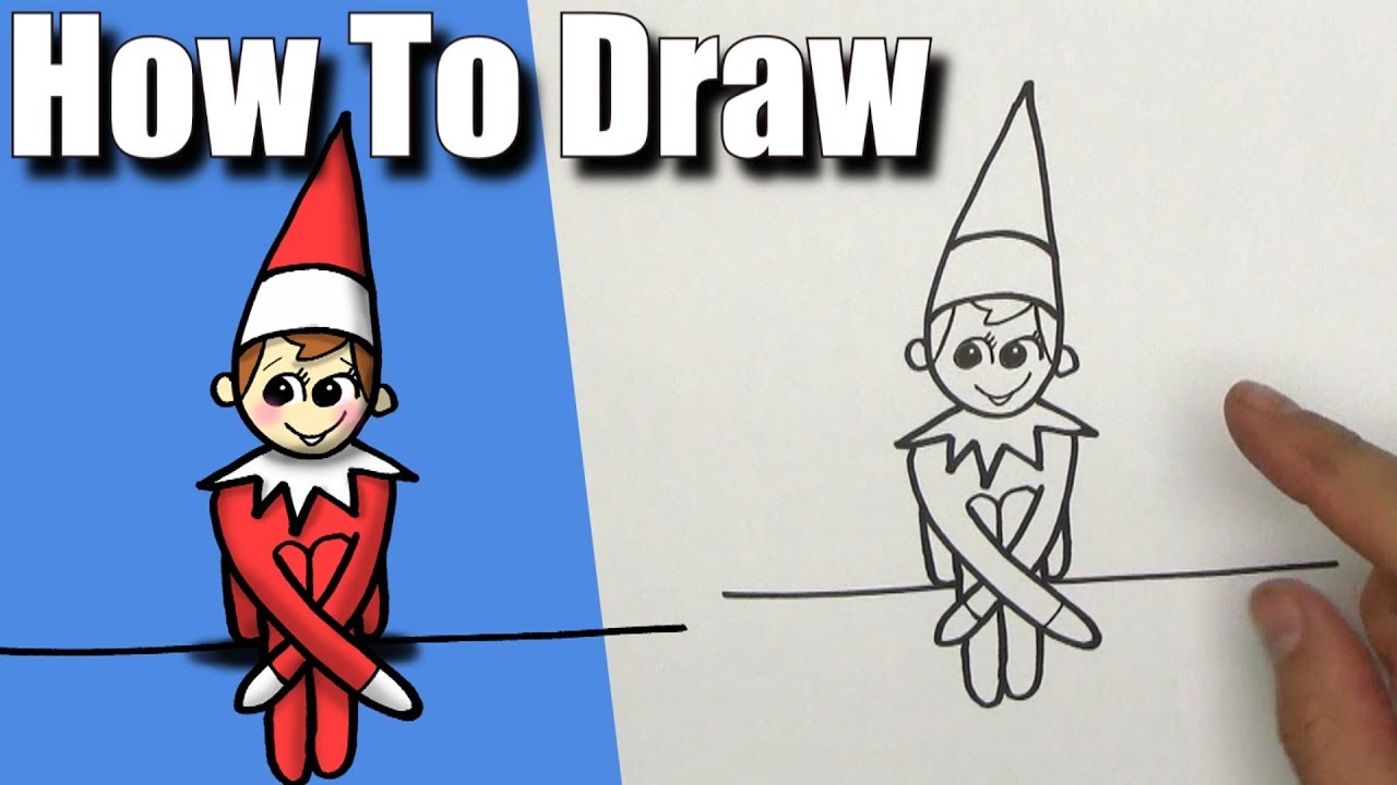 How To Draw Elf on the Shelf! - EASY - Step By Step - YouTube