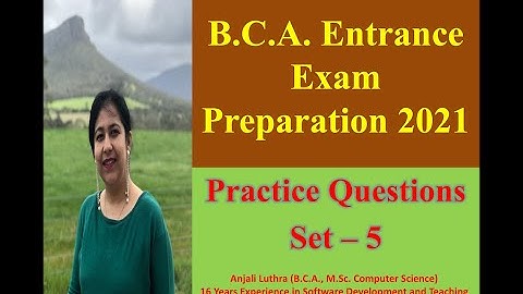 B.C.A. Entrance Exam Preparation 2021, MCQs on Computer Fundamentals and Awareness #bca #ipu #cet