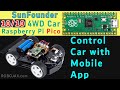 Course Lesson 10 of 10: Controlling Raspberry Pi Pico 4WD Smart Car Kit with mobile App