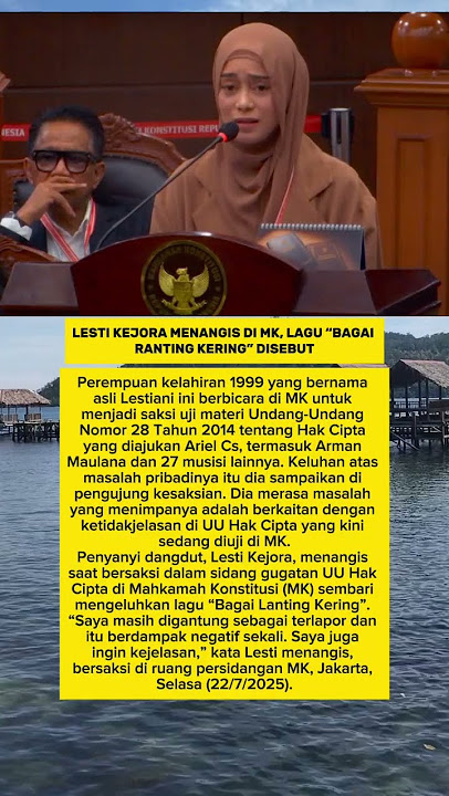 Lesti Kejora Menangis di MK, Lagu “Bagai Ranting Kering” Disebut. #beritaterkini