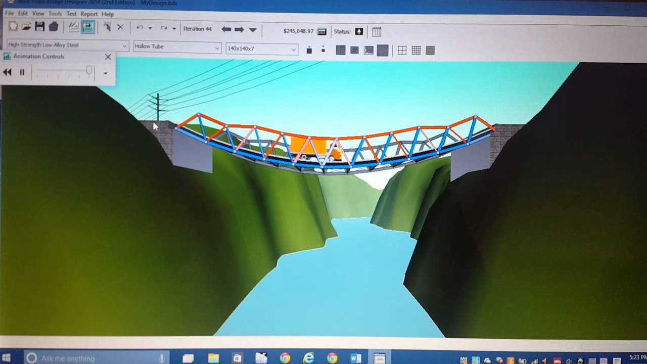 cheapest truss bridge youtube west point bridge designer 2014 cheapest bridge