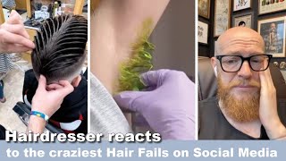 Hairdresser reacts to the Craziest Hair Fails on all social media #hair #beauty