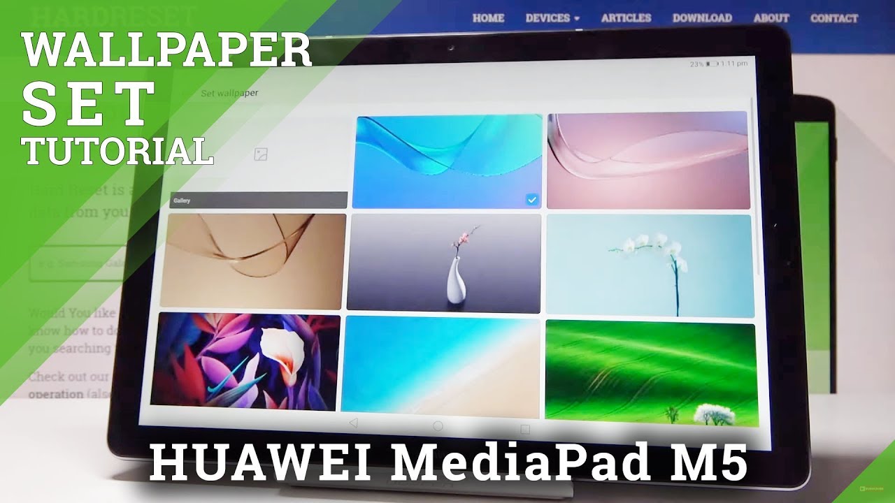 How To Set Up Home Screen Lock Screen Wallpaper In Huawei Mediapad M5 Youtube