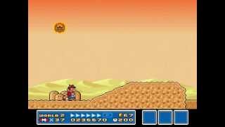 Super Mario Bros. 3 SNES: World 2-Angry Sun/Quicksand screenshot 3