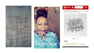 Chic on the Cheap Challenge, Target Wall Art Dupe, Dollar Tree DIY