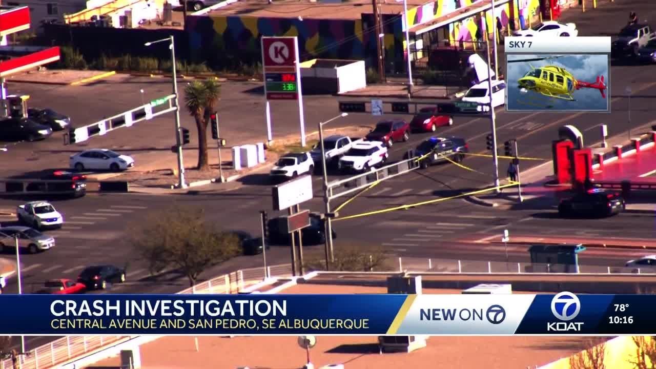 Person hurt after crash on Central in Albuquerque - YouTube
