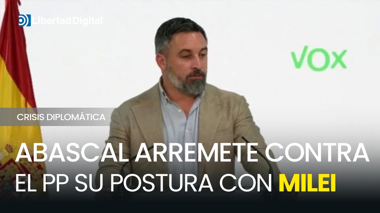 Abascal reprocha al PP por hacer "pinza" con el PSOE contra Milei - YouTube