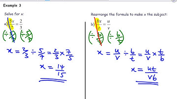 Rearrange formulae that include fractions (Part 1)