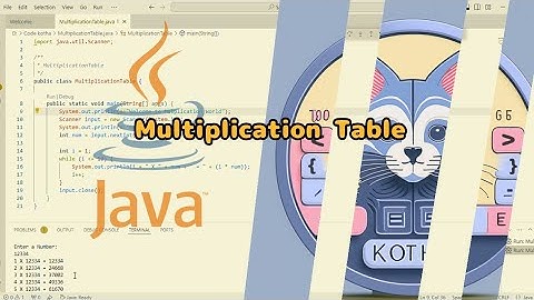 Multiplication Table in Java || tutorial #2