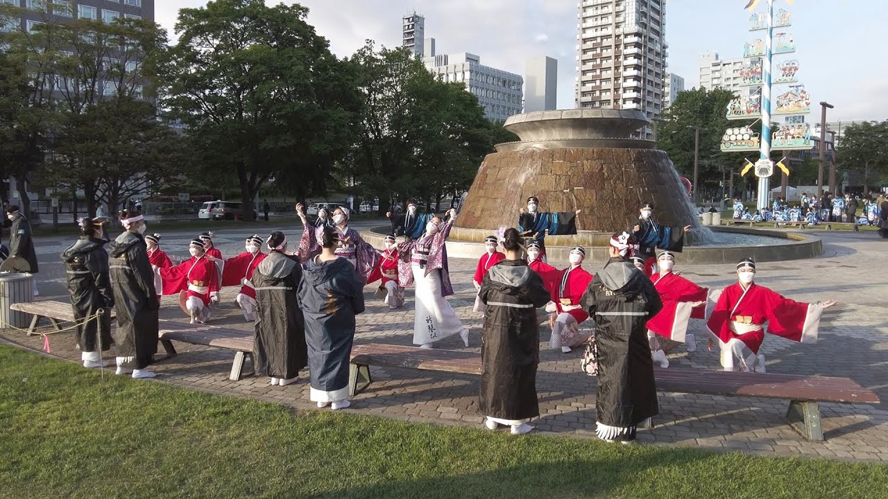 【4K】2022 日本 北海道 札幌 第31回 YOSAKOIソーラン祭り 開催前 散策【Binaural Audio】