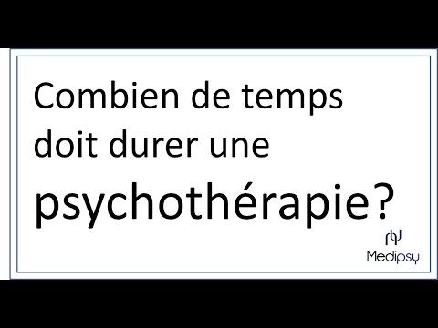 Vidéo: Combien de temps doit durer une séance de thérapie de groupe ?