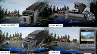 Viofo A329S vs Vueroid S1 4K vs Vantrue N4 Pro S vs Thinkware U3000 Pro Dashcam video Comparison