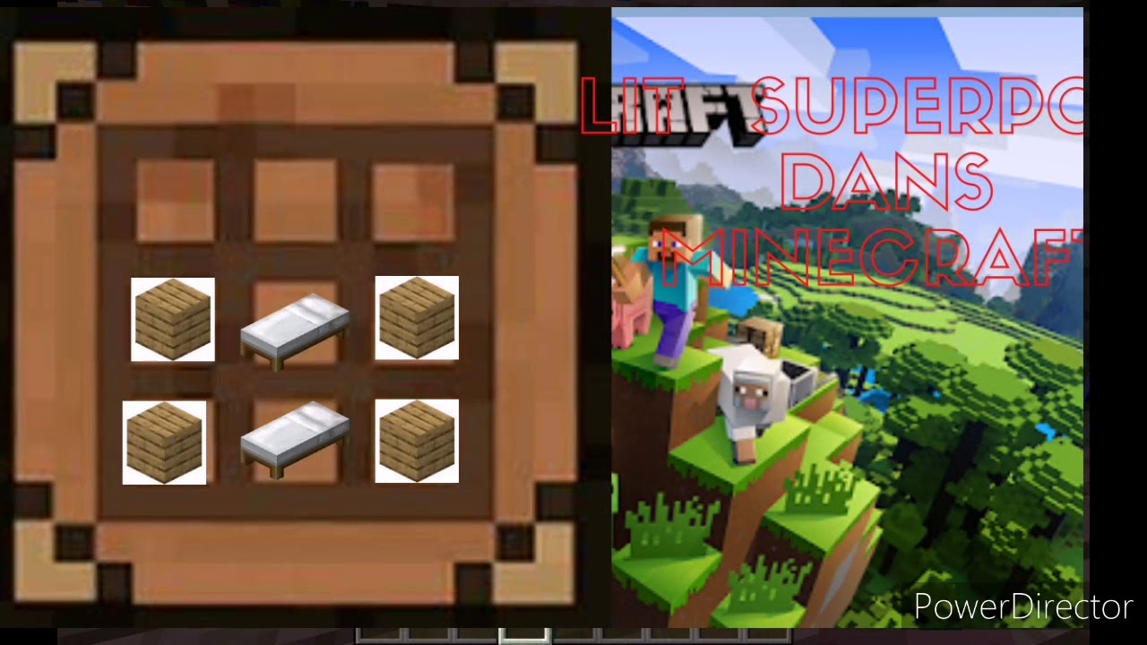 Tuto de lit superposé dans minecraft - YouTube