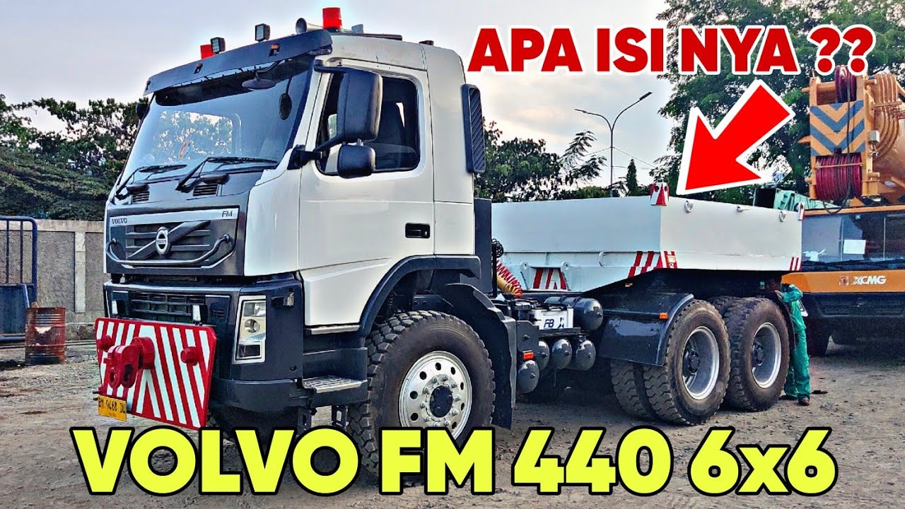 ISI BAK PADA TRUK KHUSUS INI ‼️ VOLVO FM 440 6X6 JADI PENARIK TRUK MULTIAXLE