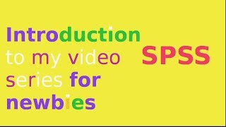 Introduction to SPSS for data analysis: overview of SPSS(Need to use SPSS for a project/dissertation? Start your journey here. In this 1st video in the series SPSS for Newbies I present an overview of SPSS, and tell you ..., 2013-12-17T18:29:55.000Z)