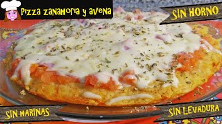 Pizza without yeast to the pan of oats and carrots, healthy, without flour, economical easy fast.