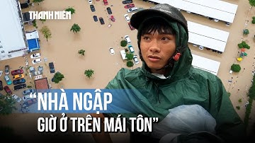 [FLYCAM] Ngập lụt ở Khánh Hòa: Nước chảy xiết, quân đội gấp rút cứu hộ suốt đêm ngày