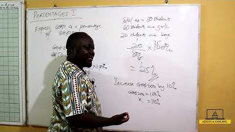 SHS 2 Core Mathematics | Introduction to percentages