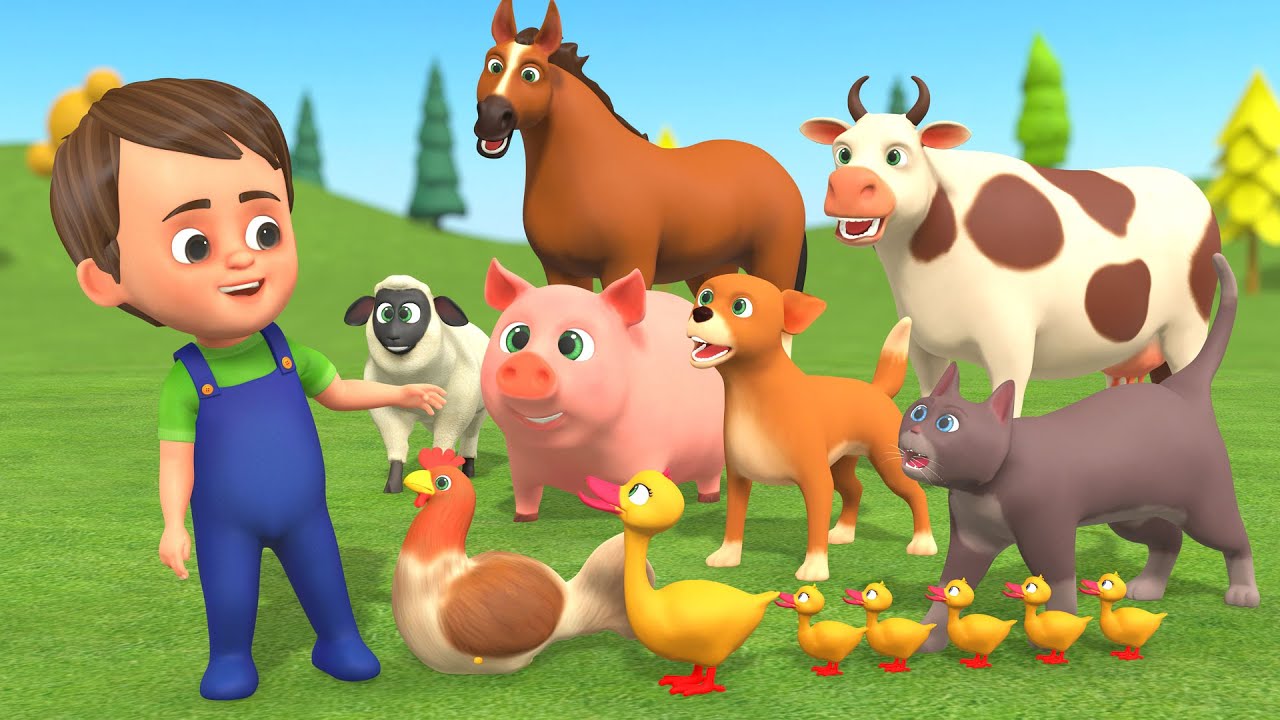 Old MacDonald Had a Farm Nursery Rhymes & Animals Songs